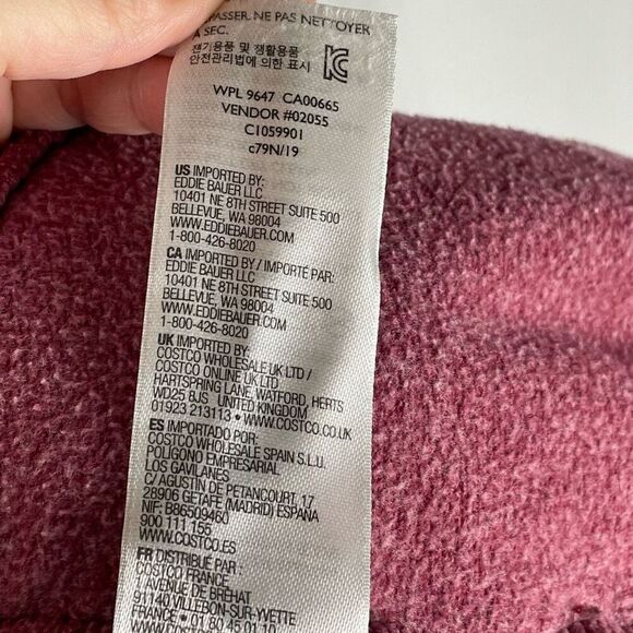 Eddie Bauer Red Fleece Cardigan Wrap - Women’s L - Picture 7 of 9